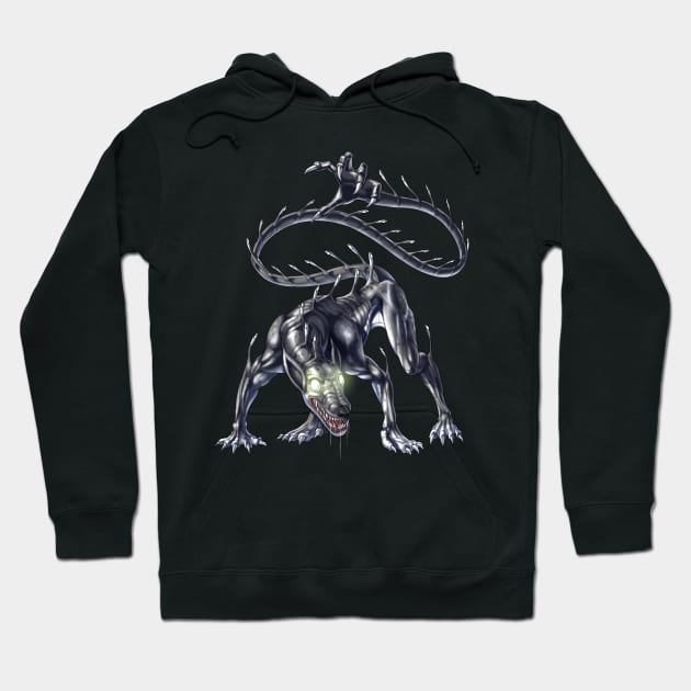 Aztec Mythical Creature Ahuizotl Hoodie by underheaven